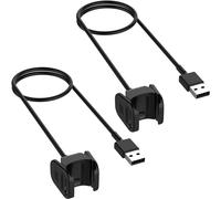 TECHGEAR [ 2 Pack Replacement USB Charger Cable Compatible with Fitbit Charge 4, Charge 3 USB Charging Power Cable Compatible with both Fitbit Charge 4 & Charge 3, Health & Fitness Tracker Wristband