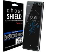 [2 Pack] TECHGEAR Screen Protectors for Sony Xperia XZ3 [ghostSHIELD Edition] Genuine Reinforced TPU Screen Protector Guard Covers, FULL Screen Coverage including Curved Screen Area [Edges Protection]