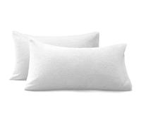 2 Pack Teddy Bear Fleece Pillowcase Cover Ultra Soft, Warm & Fluffy Thermal Pillow Cases Fit 50cm x 75cm Cozy Bed Pillow Covers Super Soft Hotel Quality Easy Care pillowcases (White)