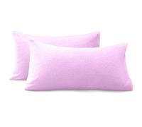 2 Pack Teddy Bear Fleece Pillowcase Cover Ultra Soft, Warm & Fluffy Thermal Pillow Cases Fit 50cm x 75cm Cozy Bed Pillow Covers Super Soft Hotel Quality Easy Care pillowcases (Pink)