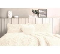 2 Pack Teddy Cuddles Pillowcase Cover Ultra Soft, Warm & Fluffy Thermal Pillow Cases Fit 50cm x 75cm Cozy Bed Pillow Covers Super Soft Hotel Quality Easy Care pillowcases (Cream)