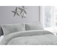 2 Pack Teddy Cuddles Pillowcase Cover Ultra Soft, Warm & Fluffy Thermal Pillow Cases Fit 50cm x 75cm Cozy Bed Pillow Covers Super Soft Hotel Quality Easy Care pillowcases (Silver)