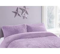 2 Pack Teddy Cuddles Pillowcase Cover Ultra Soft, Warm & Fluffy Thermal Pillow Cases Fit 50cm x 75cm Cozy Bed Pillow Covers Super Soft Hotel Quality Easy Care pillowcases (Lilac)