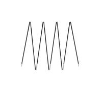 2 Pack Tent Pole Replacement 8mm Diameter Fiberglass Rods with Aluminum Ferrules Universal Repair Poles for Dome Tents Camping Accessories (B)