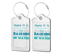 2 Pack The Backside of Water-Jungle Cruise Luggage Tags for Suitcases PU Leather Privacy Protection Bag Tags Travel Essentials