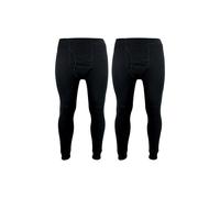 2 Pack Thermal Long Johns - Winter Base Layer Thermal Underwear THMO Black XXL