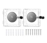 2 Pack Thermostat Lock Box with Key, Thermostat Cover Universal Clear Small Thermostat Guard for Wall Thermostats, Compatible with Nest Thermostat, Fits 4.72" x 4.53" x 1.97" or Smaller