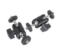 2 Pack Thread Double Ball Head Magical Arm Camera Mount Clamp Mounts Part for Action Camera LED Light Microphones Double Ball Head Conjuring Arm
