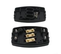 2-Pack Three Terminal Junction Box, Outdoor Electrical Enclosure, Waterproof Cable Joiner for Home Wiring Splice, Garden Connection, DIY Electrical Projects(Black 1CSP)