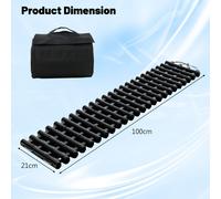 2 Pack Tire Traction Mats Coilable TPR Recovery Track Pad Emergency Traction Aid 100cm Long COSTWAY Black One Size