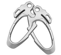 2-Pack Titanium Keychain, Multifunctional Carabiner Clip Key Chain Heavy Duty Car Key Organizer with Bottle Opener