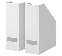 2 Pack TJABBA A4 Magazine File Holder Office Desk Tidy Folder Organiser Filing Rack White + Free TSA Shoe Bag