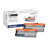 2-Pack TN660 Black Toner Cartridge, Replacement for Brother TN-660 for HL-L2300D L2305W L2315DW L2320D L2340DW L2360DW L2380DW MFC-L2680W L2700DW L2705DW L2720DW L2740DW DCP-L2520DW L2540DW Printer
