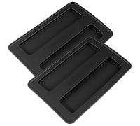 2 Pack Toaster Cover 2 Slice Silicone Toaster Dust Covers Black Bread Maker Dust Machine Covers Protector Lid Sandwich Machine Part Accessories Kitchen 5.98 × 4.13 Inch (Black)