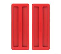 2 Pack Toaster Covers Silicone Dust Protection for 2 Slice Machines, Keeps Kitchen Appliances Clean and Tidy (Red)