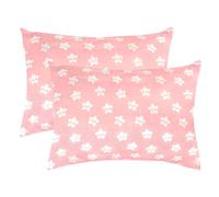 2 Pack Toddler Silk Satin Pillowcase, Baby Pillow Cases for Hair and Skin 20x14 Inches, Ultra Soft Kids Envelope Pillow Cover for Girls Machine Washable, Pink