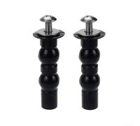 2 Pack Toilet Hinge Screw Set Replacement with Expanding Rubber Bolt and Compatible Top Nuts Suitable for Most Toilet Bolts Made of Rubber and Stainless Steel (2pcs)