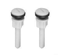 2 Pack Toilet Hinges Plastic with Close Coupling Bolts Nuts Washers for Toilet Seat Repair and Installation Compatible with Standard Toilet Seats