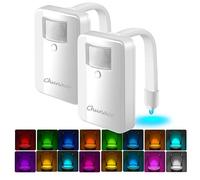 2 Pack Toilet Night Lights with Motion Activated Sensor,16-Color Changing LED Inside Toilet Bowl Nightlight, Cool Stuff for Bathroom Accessories Decor, Unique Gadgets for Men and Kids Brithday Gifts
