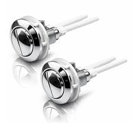 2 Pack Toilet Push Button Flush Replacement, 38 mm Dual Toilet Flush Button Round Head Toilet Flush, Toilet Buttons Universal Round Toilet Button for Bathroom Tank Repair and Push Button Toilet
