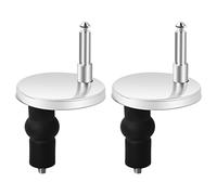 2 Pack Toilet Seat Fixings,Quick Release Toilet Top Fix Blind Hole Fittings, Universal Toilet Seat Hinge with Spare Expanding Rubber Screws Nuts Bolts for Home Office Restroom