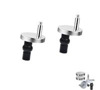 2 Pack Toilet Seat Hinges Fixings with Screws and Expanding Nuts - Easy to Install Toilet Seat Fittings for Blind Holes, Includes Toilet Seat Bolts and Locking Bolt for WC