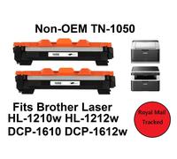 2-PACK Toner TN1050 TN1030 TN1070 TN1075 Compatible With Brother HL-1112 1112w