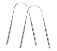 2 Pack Tongue Scraper Stainless Steel Tongue Cleaner Metal Tongue Care Tool Oral Cavity Scrapers Tongue Scraping Fresh Breath Care Scraper for Dental Hygiene and Reducing Bad Breath ('U' shape, 2 pcs)