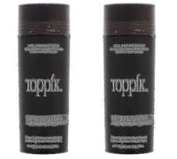 2 Pack Toppik Hair Building Fibers Dark Brown 27.5 G / 0.97 Oz Hair Care black