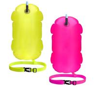 2 Pack Tow Floats for Open Water Swimming,Waterproof Swim Buoy,Inflatable Wild Swimming Float,Tow Air Float Suit,for Outdoor Sports Snorkeling Triathletes Accessories,Swim Bubble Highly Visible