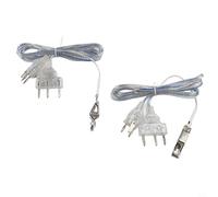 2-Pack Transparent Fencing Body Cords for Foil & Saber - PVC-Insulated Copper Core, 50 cm Length, Competition-Grade Conductivity, Hand Line C