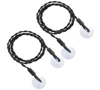 2 Pack Travel Clothes Washing Line, Extendable Camping Clothes Line with Hooks Suction Cup Attachments, Portable Washing Line with Stretching Capability to 2.5m for Outdoors Camping, Home,Travel