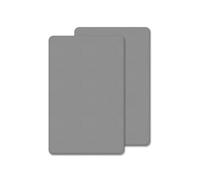 2 Pack Travel Cot Fitted Sheets (95 x 65 cm) | Ultra Soft, Oeko-tex Standard 100 Certified | Comfy & Breathable Travel Cot Mattress Sheets For Girl & Boy (Grey, 95 x 65 cm)