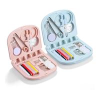 2 Pack Travel Sewing Kit Mini Emergency Sewing Kit Portable Small Compact Emergency Kits with Scissors, Threads, Needles, Buttons, DIY Supplies Thread Set for Beginner Hotels, Travel, Charity