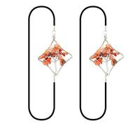 2 Pack Tree Elastic Bookmark Rhombus Elastic Band Vintage Metal Bookmarks Crystal Stone Red Agate Chakras Lucky Book Page Marker