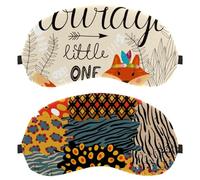 2 Pack Tribe Animal Skin Sleep Mask for Back and Side Sleeper, 100% Light Blocking Eye Mask, Adjustable & Breathable Sleeping Eye Cover, Zero Eye Pressure