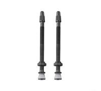 2 Pack Tubeless Valve Stems for Presta Valve 80mm, Lightweight Anodized Aluminum Alloy Bike Tire Air Valves with Removable and Lock Nuts, Superior Seal Rubber Base for(Black)
