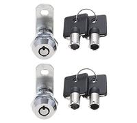 2 Pack Tubular Cam Locks, Dreld 5/8 Inch Cylinder Safe Lock with 4 Keys, Security Locks for 0.5" Thickness Mailbox, Drawer, Cabinets, RV, Vending Machines, Electronic Boxes, ATM (17mm, Keyed Alike)