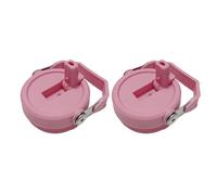 2 pack Tumbler Lid for Stanley IceFlow 20oz 30oz Spill Proof Tumbler Cover with Handle and Straw (Pink, 30oz)