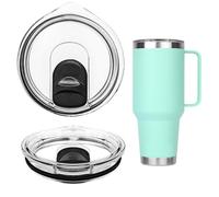 2 Pack Tumbler Lids for YETI, Replacement Lids Compatible with YETI 35/42 oz Tumbler with Handle, 30 oz Travel Mug, 26 oz Straw Cup, 14 oz Mug, BPA Free Cup Lids with Magnetic Slider Switch