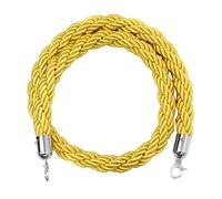 2 Pack Twisted Queue Rope Divider Crowd Control Ber for Ban, Stats, markets - Yellow People ment System
