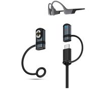 (2 Pack) Type-C Male Charging Adapter for SHOKZ OpenSwim Pro S710 Bone conduction headphones Charging,daunke Replacement parts for Smartwatch, blue