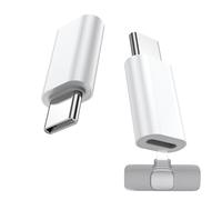 2 Pack Type C to Lightning Microphone Adapter for Lavalier Microphone, USB C Male to Lightning Female Converter for charging your phone,Such as iPhone 16/15 series, iPad, Not for headphones and data