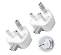 2 Pack UK AC Adapter Wall Plug Power Travel Charger for USB-C Power Adapters Wall Plug 3 Pins Standard Head Travel Plug for MacBooks Pro Air Mac iBook iPod iPad iPhone USB Power Adapters Replacement