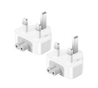 2 Pack UK Plug Charger for A-pple Macbook, AC Adaptor Wall Plug 3 Pins Standard Head Travel Plug for MacBooks Pro Air Mac iBook iPod iPad iPhone USB Power Adapters Replacement