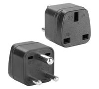2 Pack UK to India Plug Adapter, UK to Sri Lanka Travel Adapter, Type D Plug Adapter, 250V/10A, Travel Adapter Suitable for Pakistan, Sri Lanka, Nepal (Black)