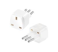 2 Pack UK to Italy Plug Adapter Italy Plug Adapter Travel Adaptor UK to Italian Converter Power Adapter for Italy (White 2Pack)