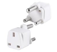 2-Pack UK to South Africa Plug Adapter, VSEER South Africa Power Converter Grounded Universal Travel Adapter 3 Pin South Africa International Type M Plug (White)