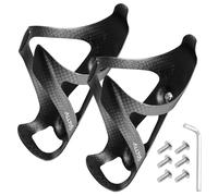2-Pack Ultra-Light Full Carbon Fiber Bike Bottle Cages - Matte & Glossy Finish | 25g | T800 3K Weave | Secure Hold for Road & MTB (Matte)