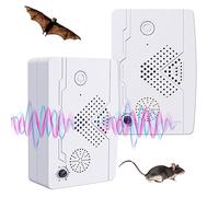 2 Pack Ultrasonic Mouse Bat Repellent Devices, Pest Roach Repeller Rodent Ultrasonic Repellent Indoor for Pest, Electronic Mosquito Spider Killer, Cockroach, Bat, Bird, Bug, Insect, Mouse